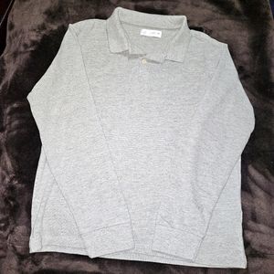 ZARA KIDS POLO SHIRT, SIZE 13-14. GRAY COLOR.
